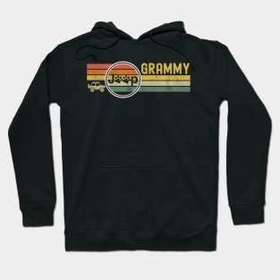 Vintage Jeep Grammy Jeep Dog Paws Jeep Lover Retro Jeep Sunset Jeep Hoodie